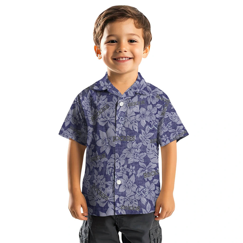 Colorado Rockies Hawaiian Shirt - Hibiscus Oasis | Moonbestprint