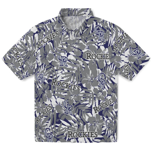 Colorado Rockies Hawaiian Shirt - Hibiscus Overlay | Moonbestprint