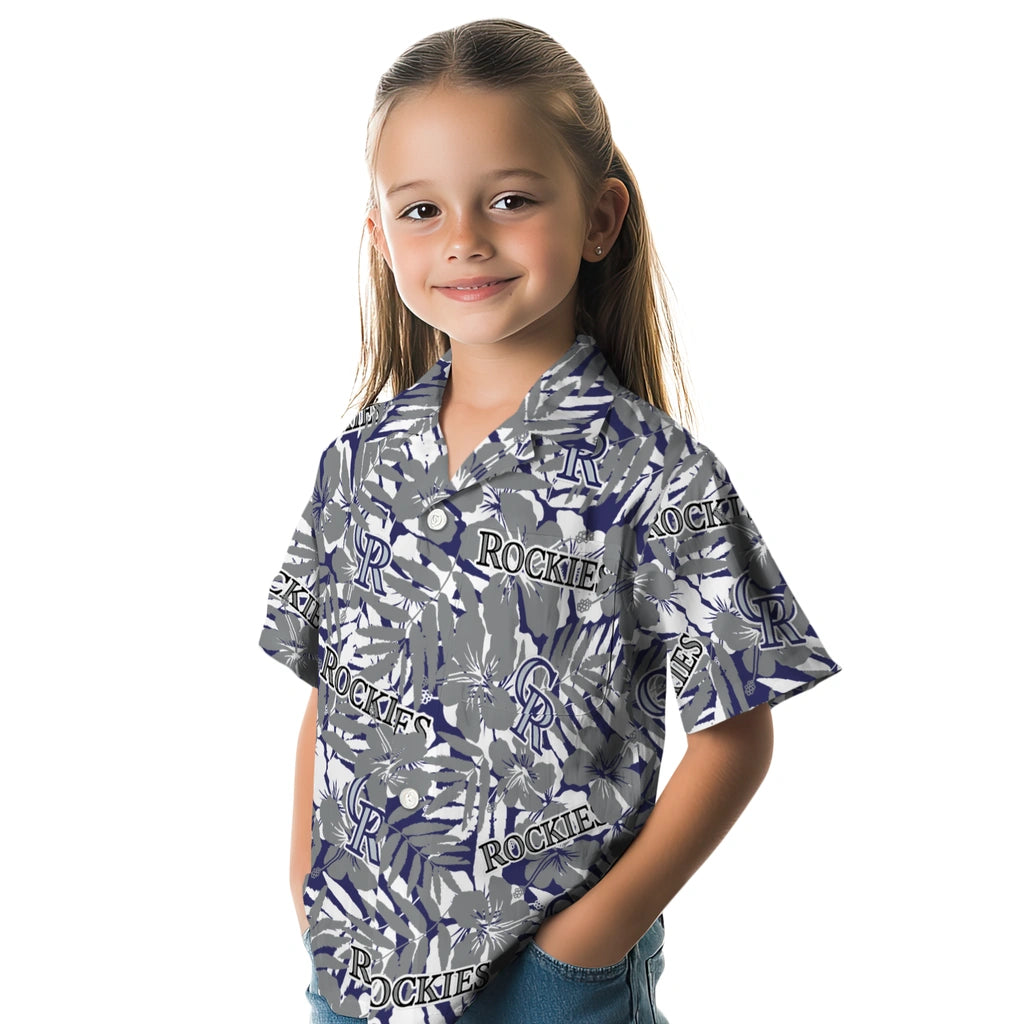 Colorado Rockies Hawaiian Shirt - Hibiscus Overlay | Moonbestprint