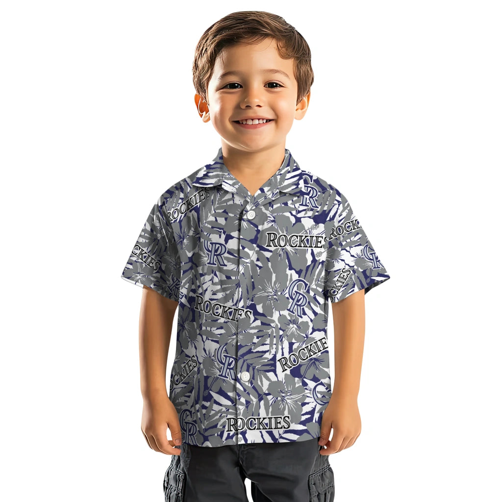 Colorado Rockies Hawaiian Shirt - Hibiscus Overlay | Moonbestprint