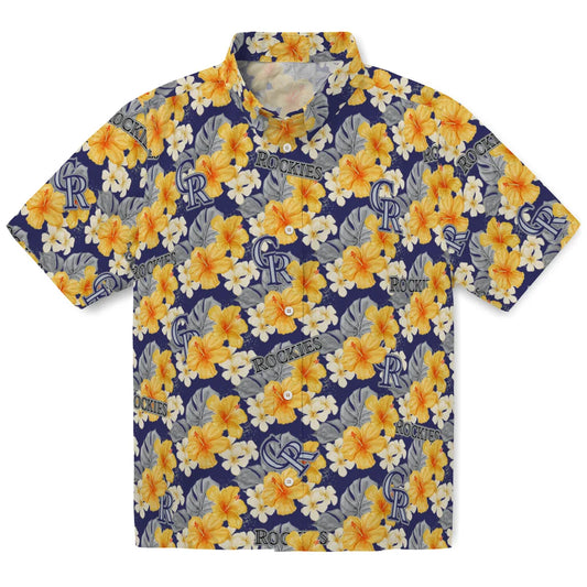 Colorado Rockies Hawaiian Shirt - Hibiscus Tropics | Moonbestprint