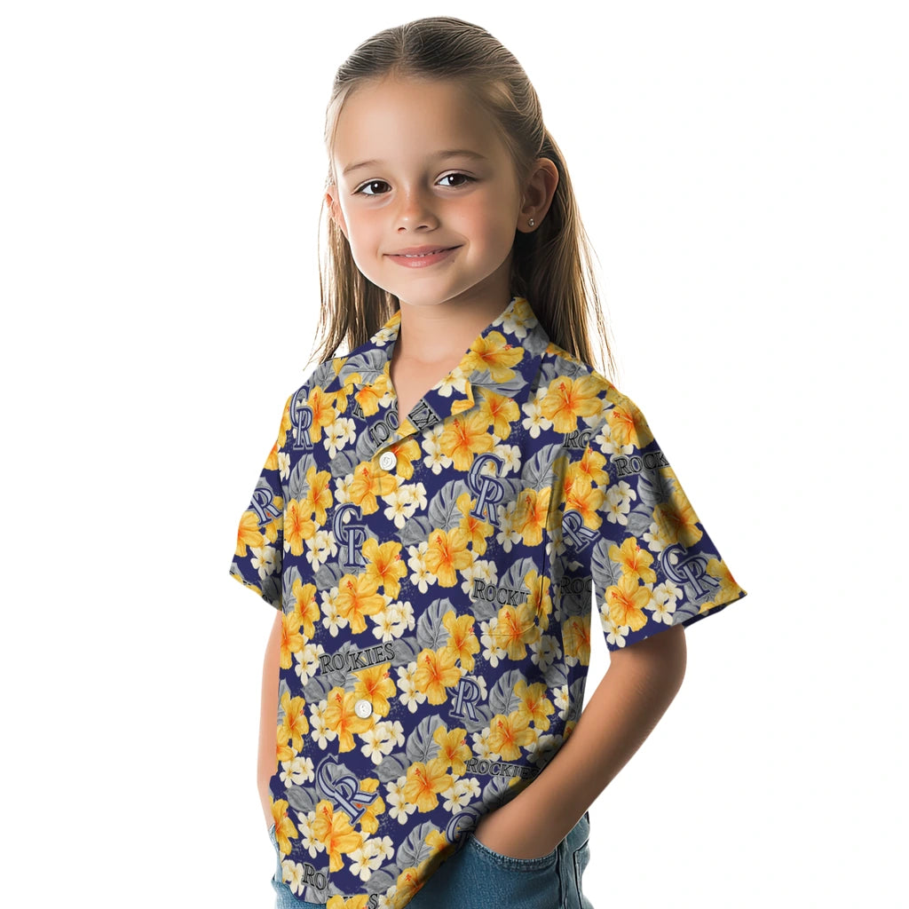 Colorado Rockies Hawaiian Shirt - Hibiscus Tropics | Moonbestprint