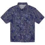 Colorado Rockies Hawaiian Shirt - Leaf Outline | Moonbestprint