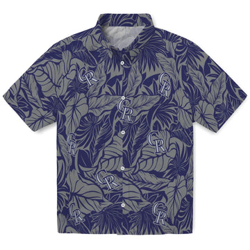 Colorado Rockies Hawaiian Shirt - Monstera Layer | Moonbestprint