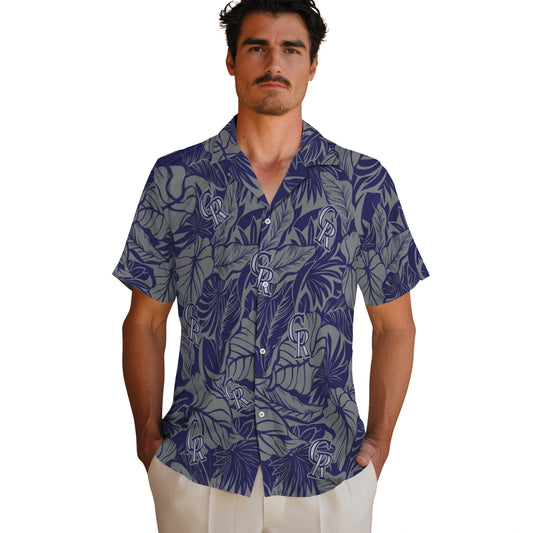 Colorado Rockies Hawaiian Shirt - Monstera Layer | Moonbestprint