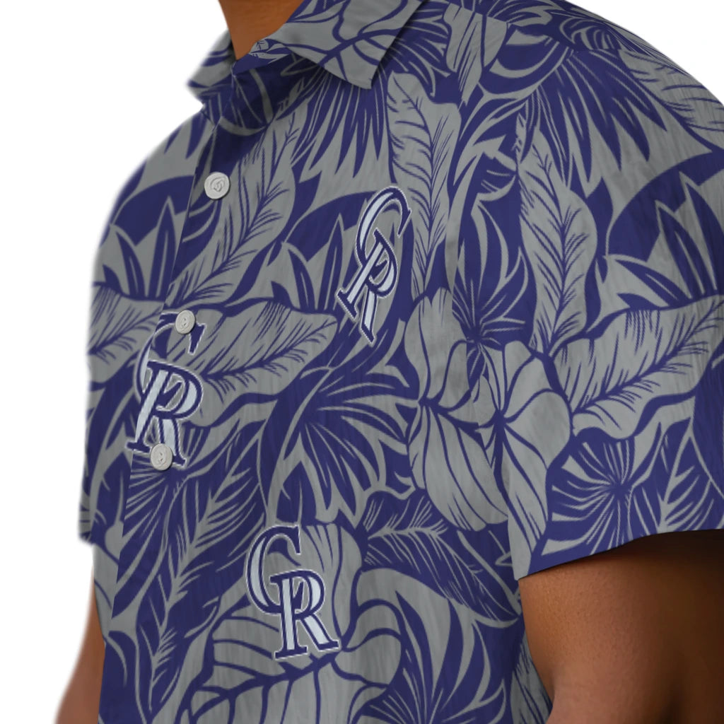 Colorado Rockies Hawaiian Shirt - Monstera Layer | Moonbestprint