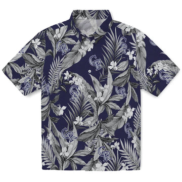 Colorado Rockies Hawaiian Shirt - Palm Leaves | Moonbestprint