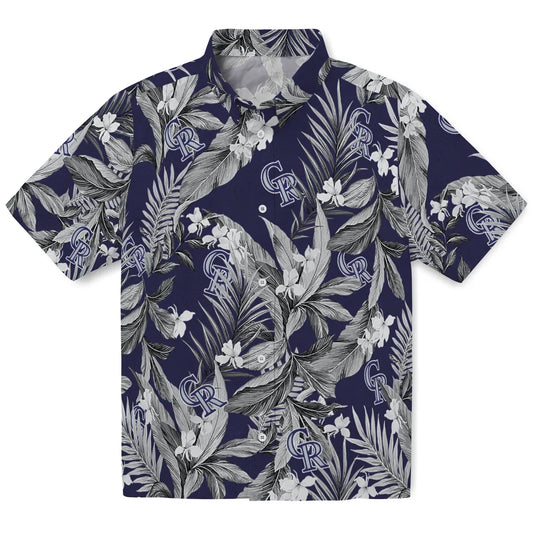 Colorado Rockies Hawaiian Shirt - Palm Leaves | Moonbestprint
