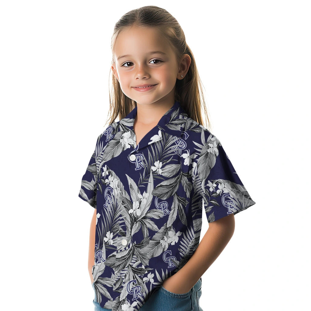 Colorado Rockies Hawaiian Shirt - Palm Leaves | Moonbestprint