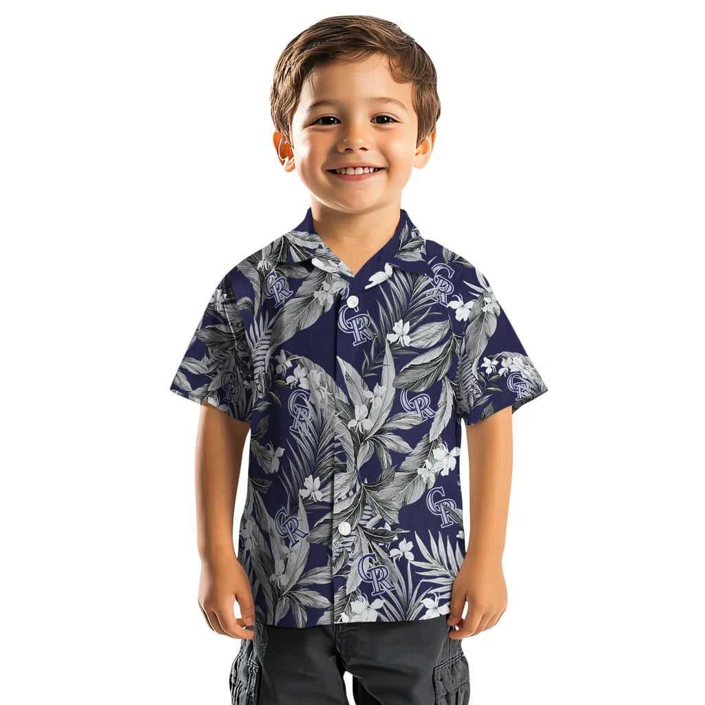 Colorado Rockies Hawaiian Shirt - Palm Leaves | Moonbestprint