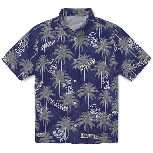 Colorado Rockies Hawaiian Shirt - Palm Tree Motif | Moonbestprint