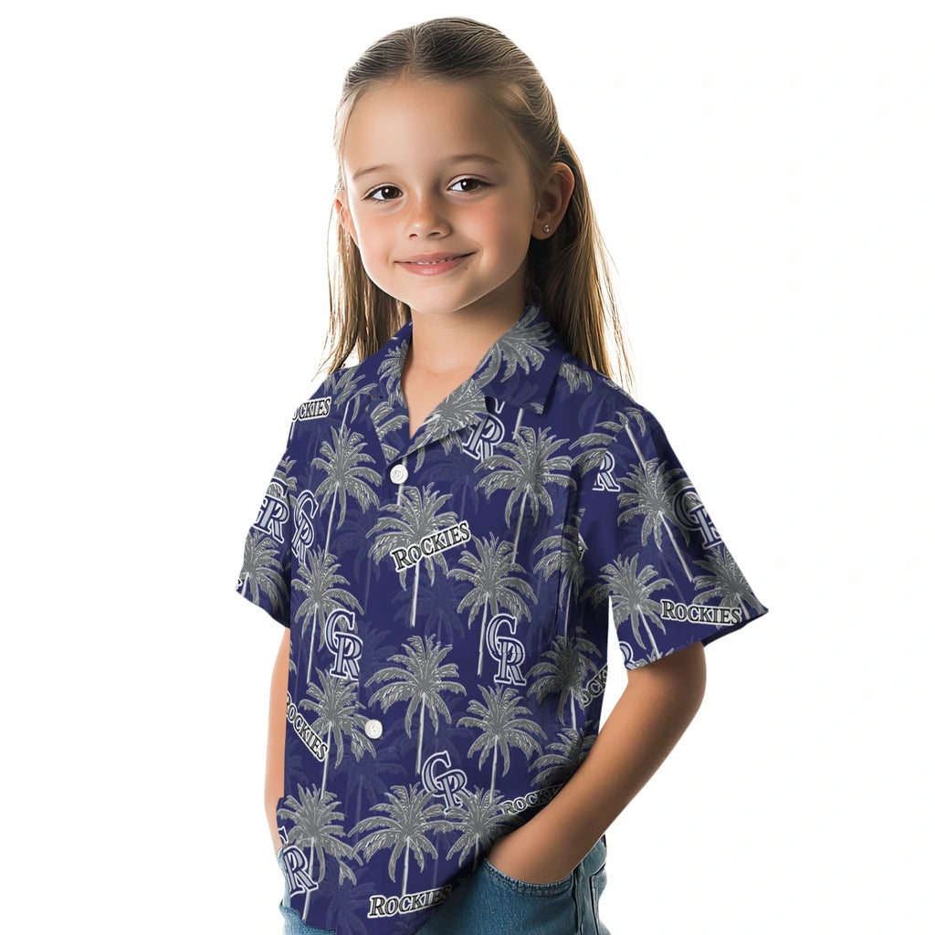 Colorado Rockies Hawaiian Shirt - Palm Tree Motif | Moonbestprint