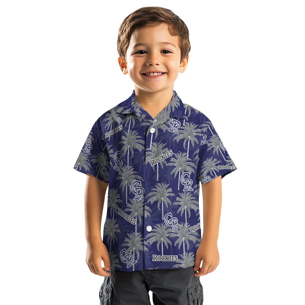 Colorado Rockies Hawaiian Shirt - Palm Tree Motif | Moonbestprint