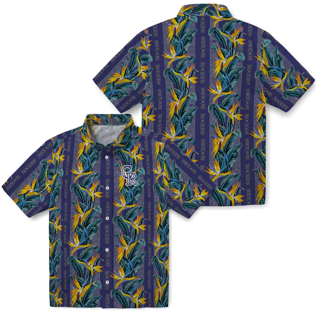 Colorado Rockies Hawaiian Shirt - Paradise Vines | Moonbestprint