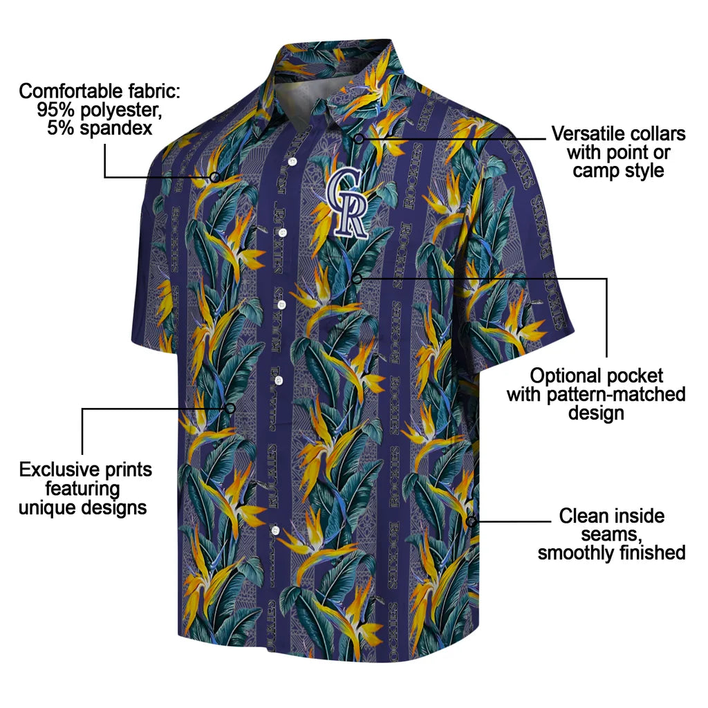 Colorado Rockies Hawaiian Shirt - Paradise Vines | Moonbestprint