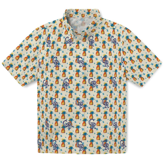 Colorado Rockies Hawaiian Shirt - Pineapple Delight | Moonbestprint
