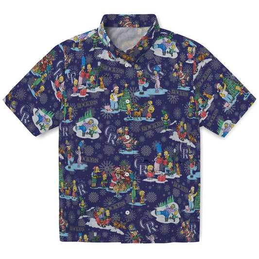 Colorado Rockies Hawaiian Shirt - Simpsons Christmas | Moonbestprint