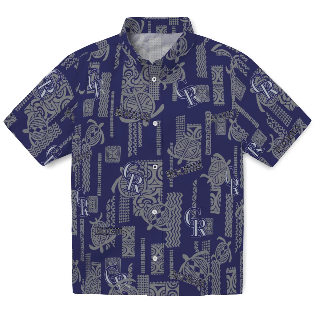 Colorado Rockies Hawaiian Shirt - Turtle Lines | Moonbestprint