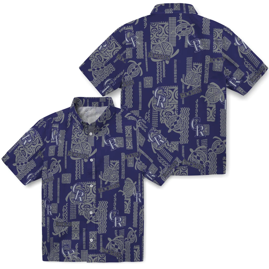 Colorado Rockies Hawaiian Shirt - Turtle Lines | Moonbestprint