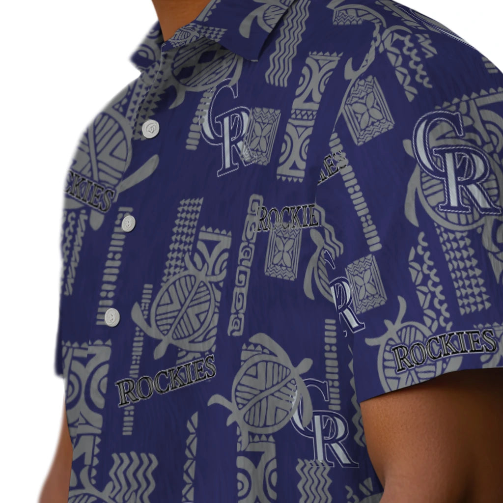 Colorado Rockies Hawaiian Shirt - Turtle Lines | Moonbestprint