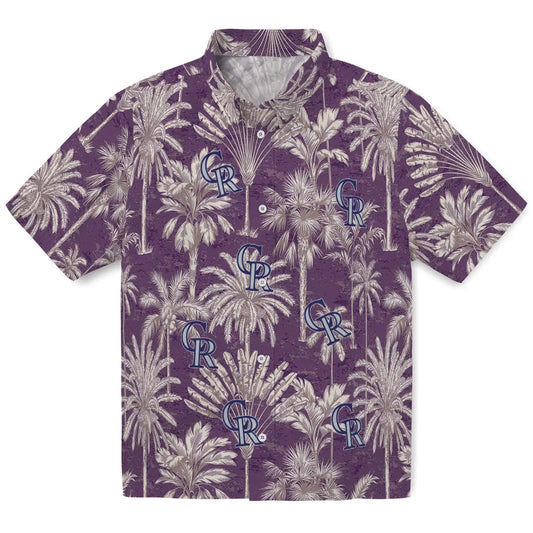 Colorado Rockies Hawaiian Shirt - Vintage Palm Tree | Moonbestprint