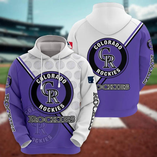 Colorado Rockies Logo 3D MLB All Over Print Hoodie -Moonbestprint