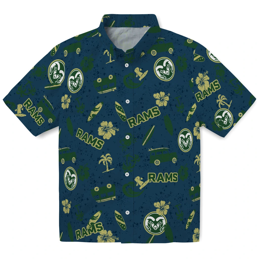 Colorado State Rams Hawaiian Shirt - Beach Vibe | Moonbestprint