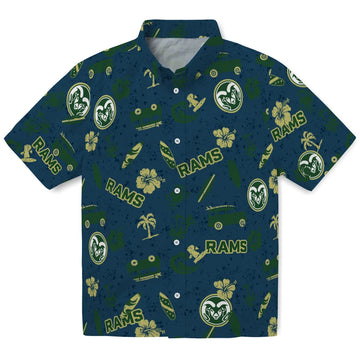 Colorado State Rams Hawaiian Shirt - Beach Vibe | Moonbestprint