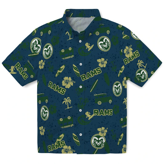 Colorado State Rams Hawaiian Shirt - Beach Vibe | Moonbestprint