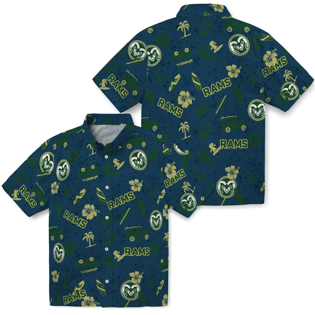Colorado State Rams Hawaiian Shirt - Beach Vibe | Moonbestprint
