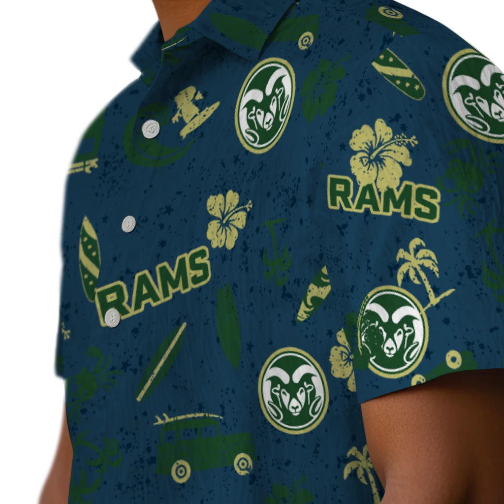 Colorado State Rams Hawaiian Shirt - Beach Vibe | Moonbestprint