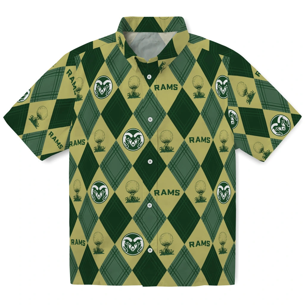 Colorado State Rams Hawaiian Shirt - Golfing Plaid | Moonbestprint