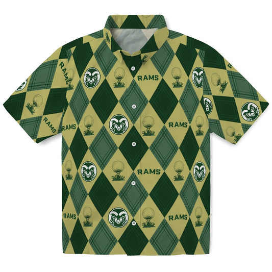 Colorado State Rams Hawaiian Shirt - Golfing Plaid | Moonbestprint