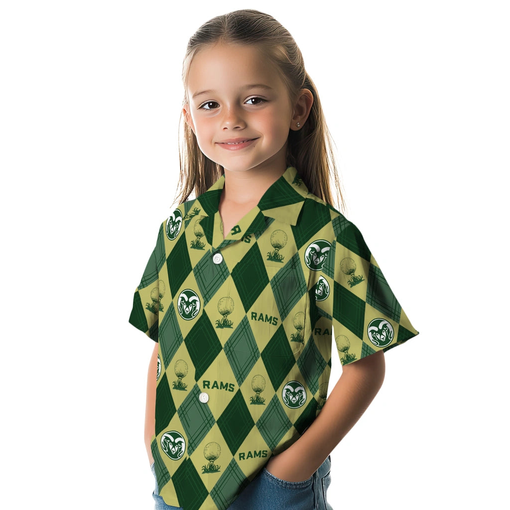 Colorado State Rams Hawaiian Shirt - Golfing Plaid | Moonbestprint