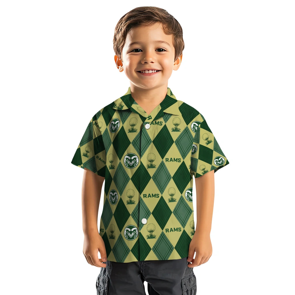 Colorado State Rams Hawaiian Shirt - Golfing Plaid | Moonbestprint