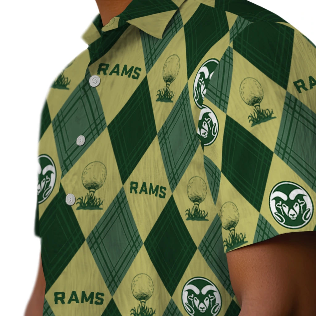 Colorado State Rams Hawaiian Shirt - Golfing Plaid | Moonbestprint