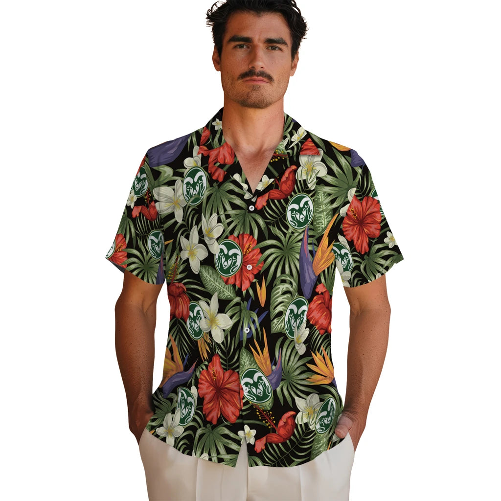 Colorado State Rams Hawaiian Shirt - Hawaii Floral Hibiscus | Moonbestprint