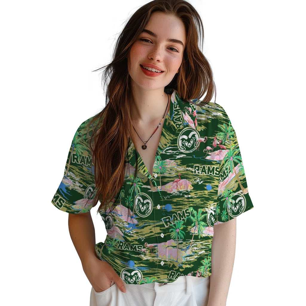 Colorado State Rams Hawaiian Shirt - Hawaii Island | Moonbestprint