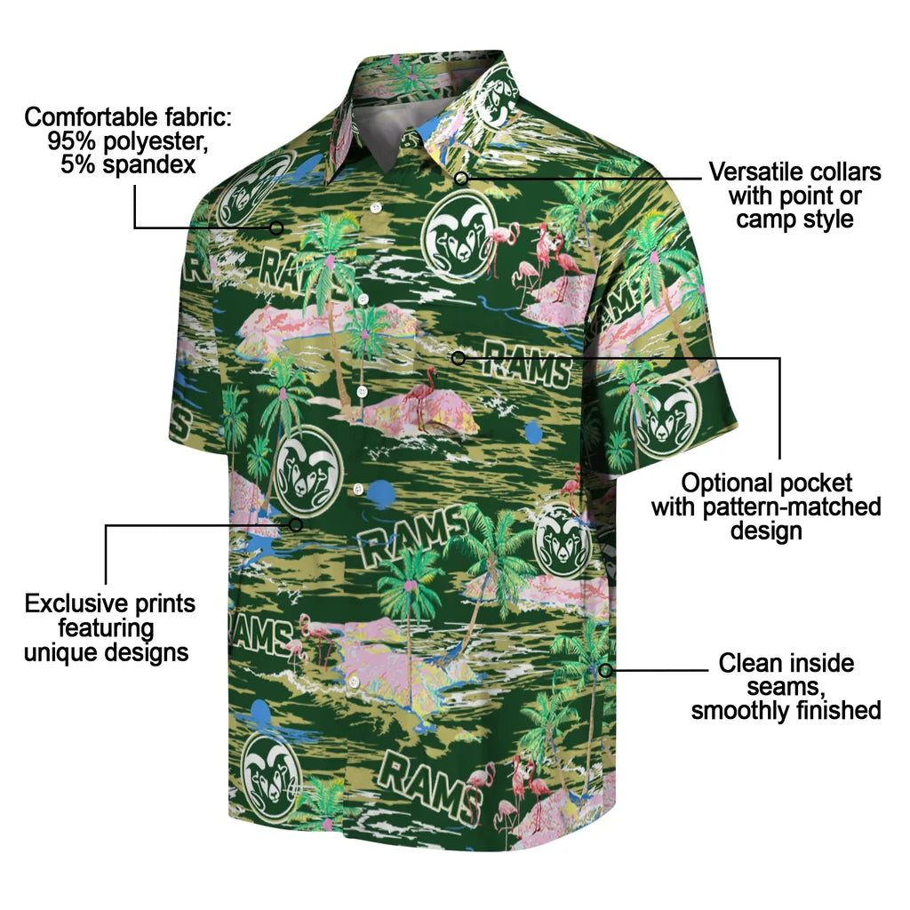 Colorado State Rams Hawaiian Shirt - Hawaii Island | Moonbestprint