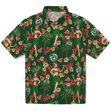 Colorado State Rams Hawaiian Shirt - Hawaiian Girls Design | Moonbestprint