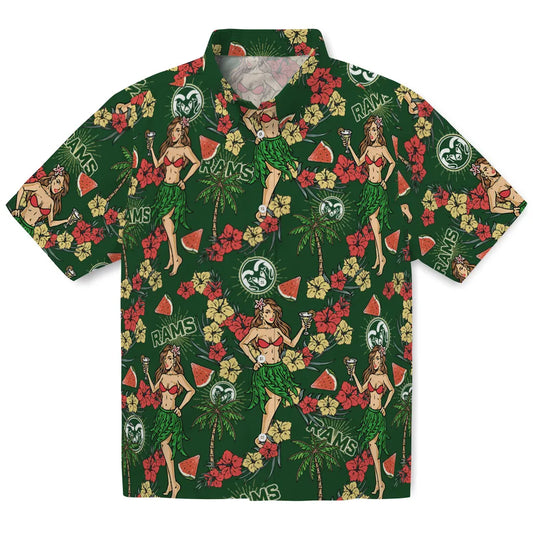 Colorado State Rams Hawaiian Shirt - Hawaiian Girls Design | Moonbestprint
