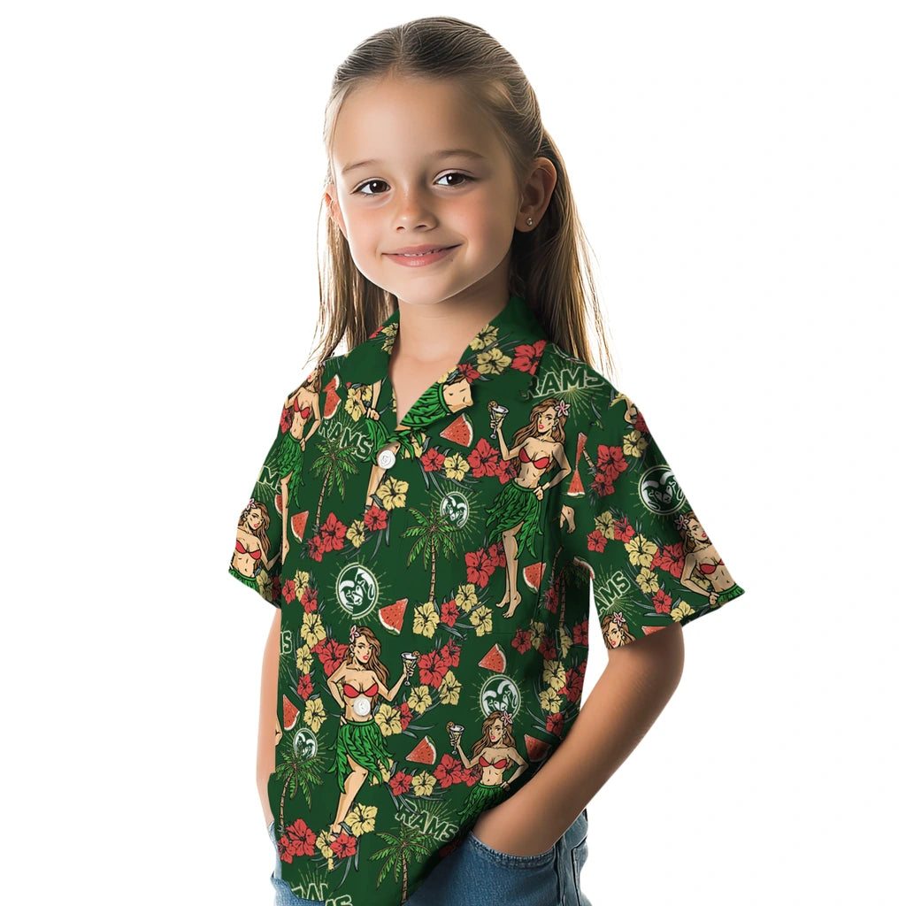 Colorado State Rams Hawaiian Shirt - Hawaiian Girls Design | Moonbestprint