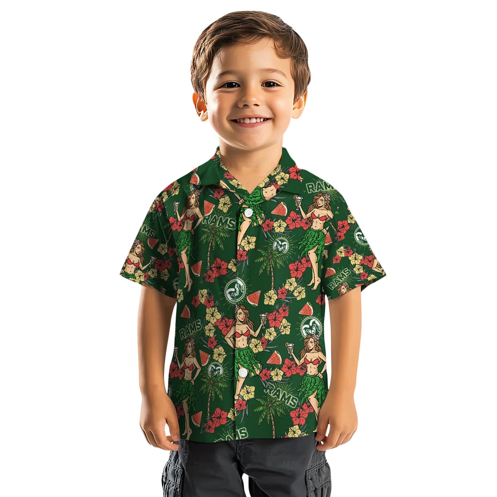 Colorado State Rams Hawaiian Shirt - Hawaiian Girls Design | Moonbestprint