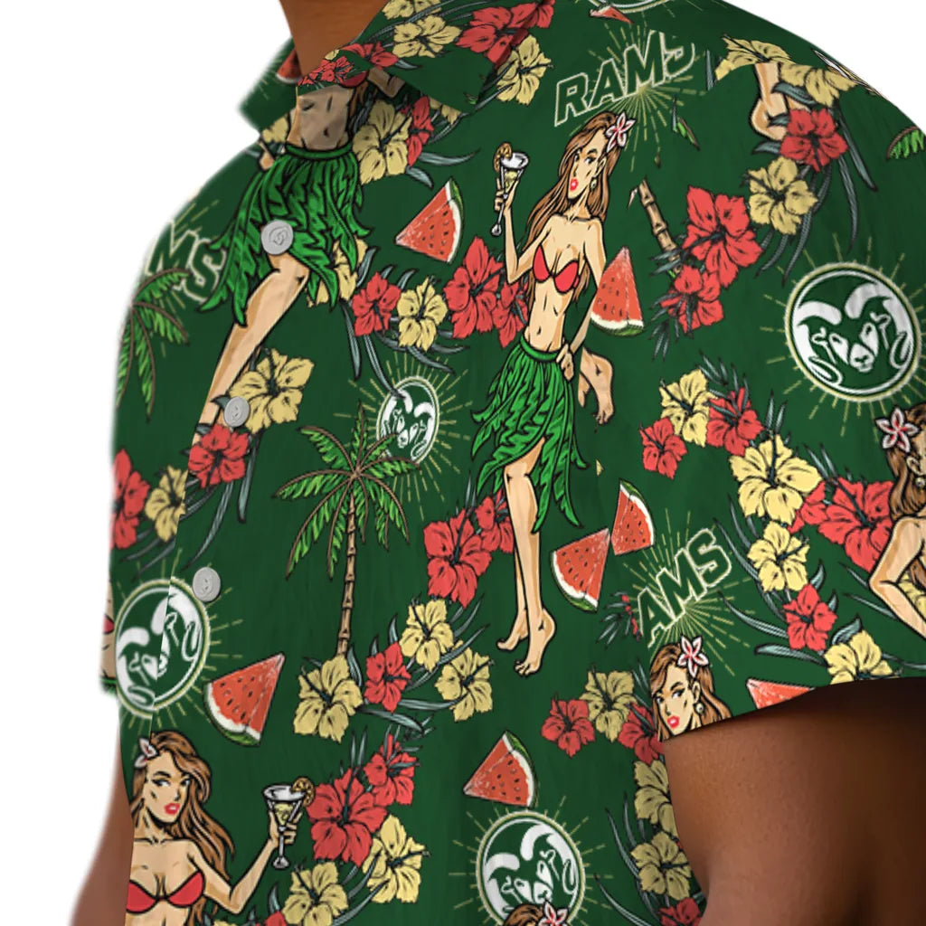 Colorado State Rams Hawaiian Shirt - Hawaiian Girls Design | Moonbestprint