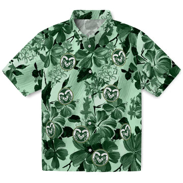 Colorado State Rams Hawaiian Shirt - Hibiscus Arrangement | Moonbestprint