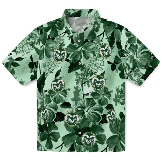 Colorado State Rams Hawaiian Shirt - Hibiscus Arrangement | Moonbestprint