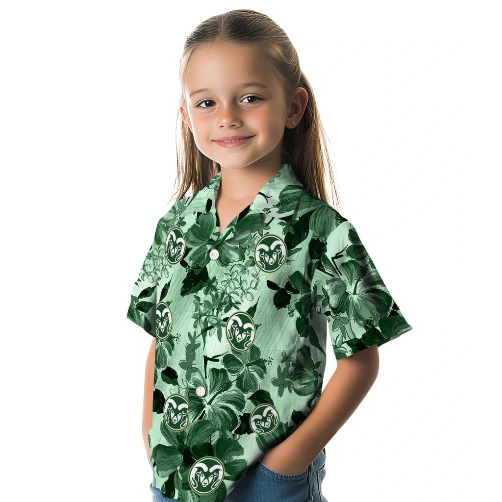Colorado State Rams Hawaiian Shirt - Hibiscus Arrangement | Moonbestprint