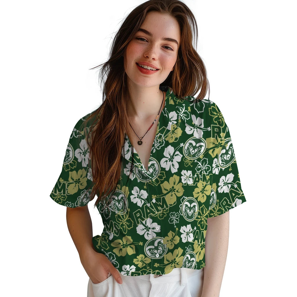 Colorado State Rams Hibiscus Bloom Hawaiian Shirt – Moonbestprint