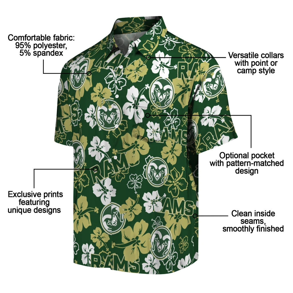 Colorado State Rams Hibiscus Bloom Hawaiian Shirt – Moonbestprint