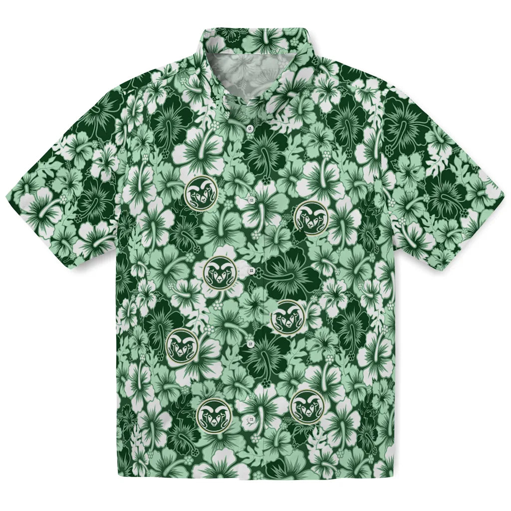 Colorado State Rams Hawaiian Shirt - Hibiscus Blooms | Moonbestprint